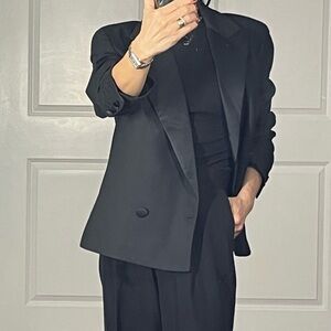 Yves Saint Laurent YSL Uniform Blazer in Black, Size Large.